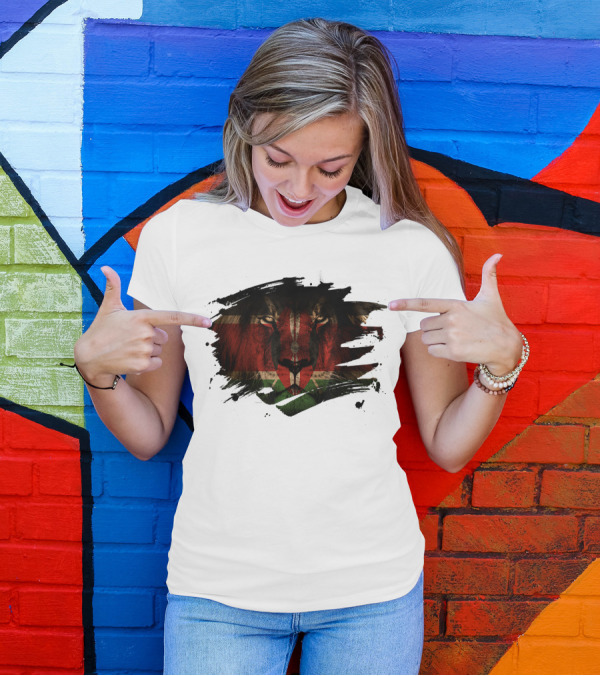 Kenya Flag African Lion Kenya Flag And African Lion Picture T-Shirt
