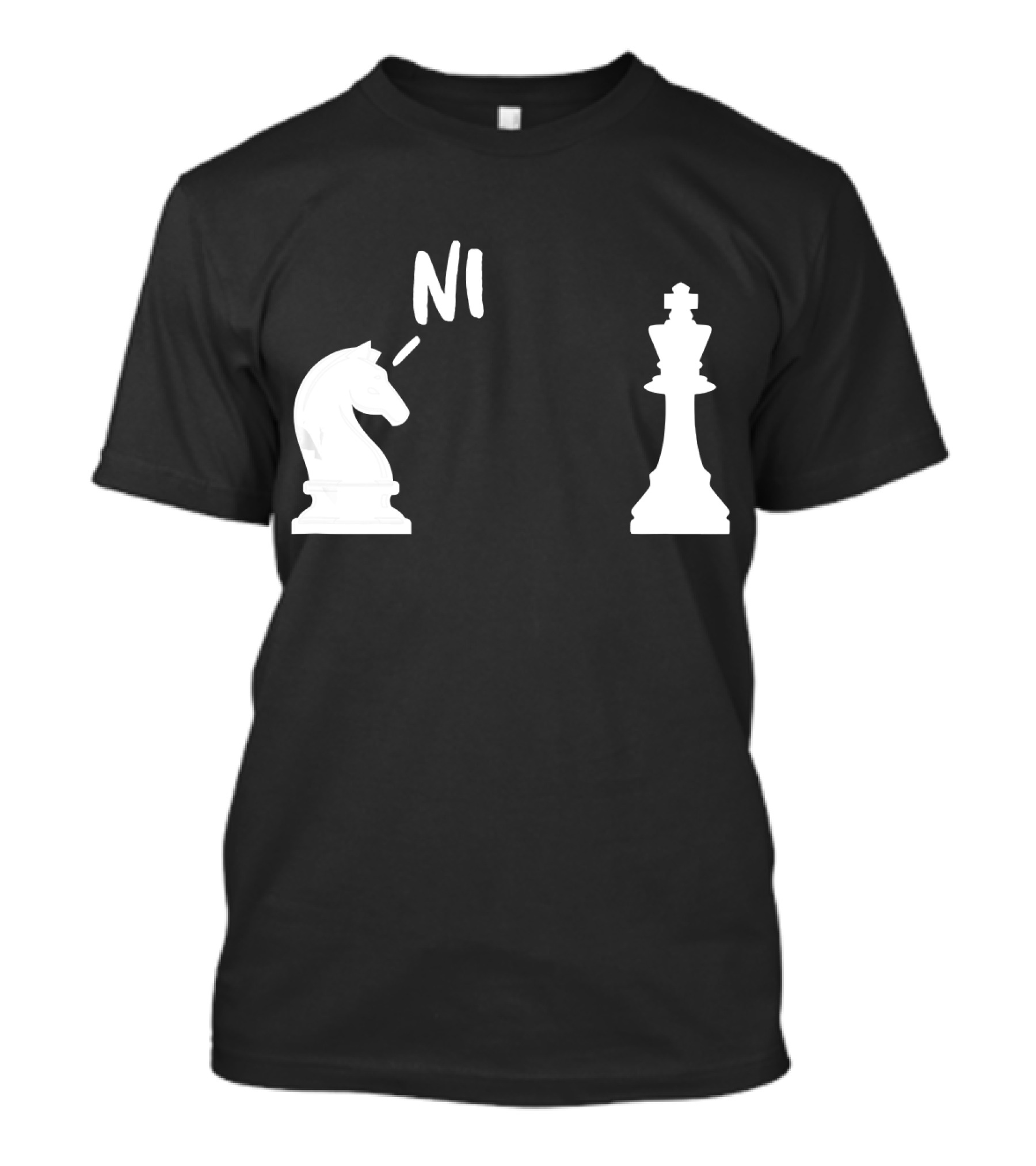 Knights Who Say Ni Chess Piece Humor T-Shirt
