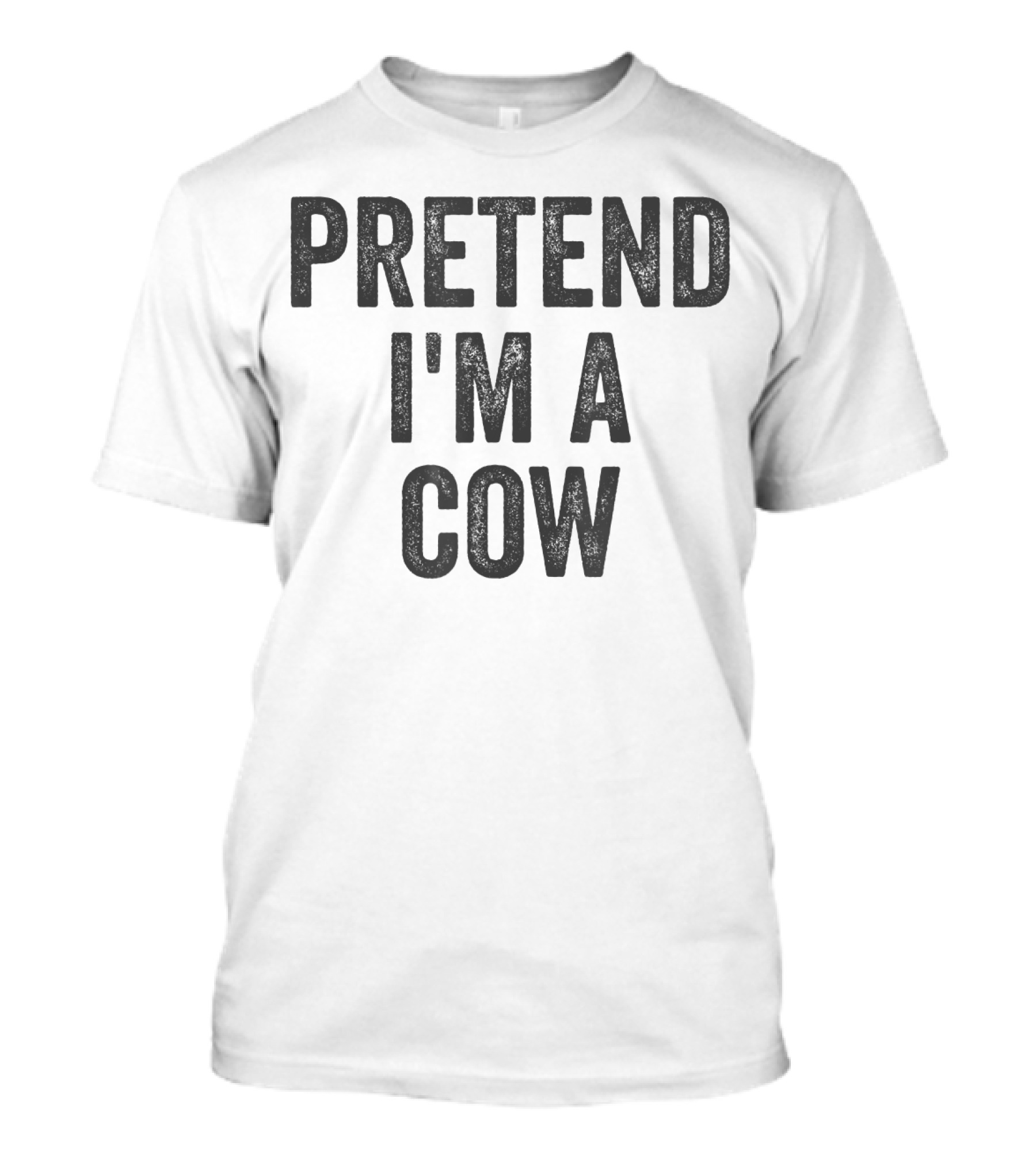 Pretend I'm A Cow Lazy Halloween Costume T-Shirt