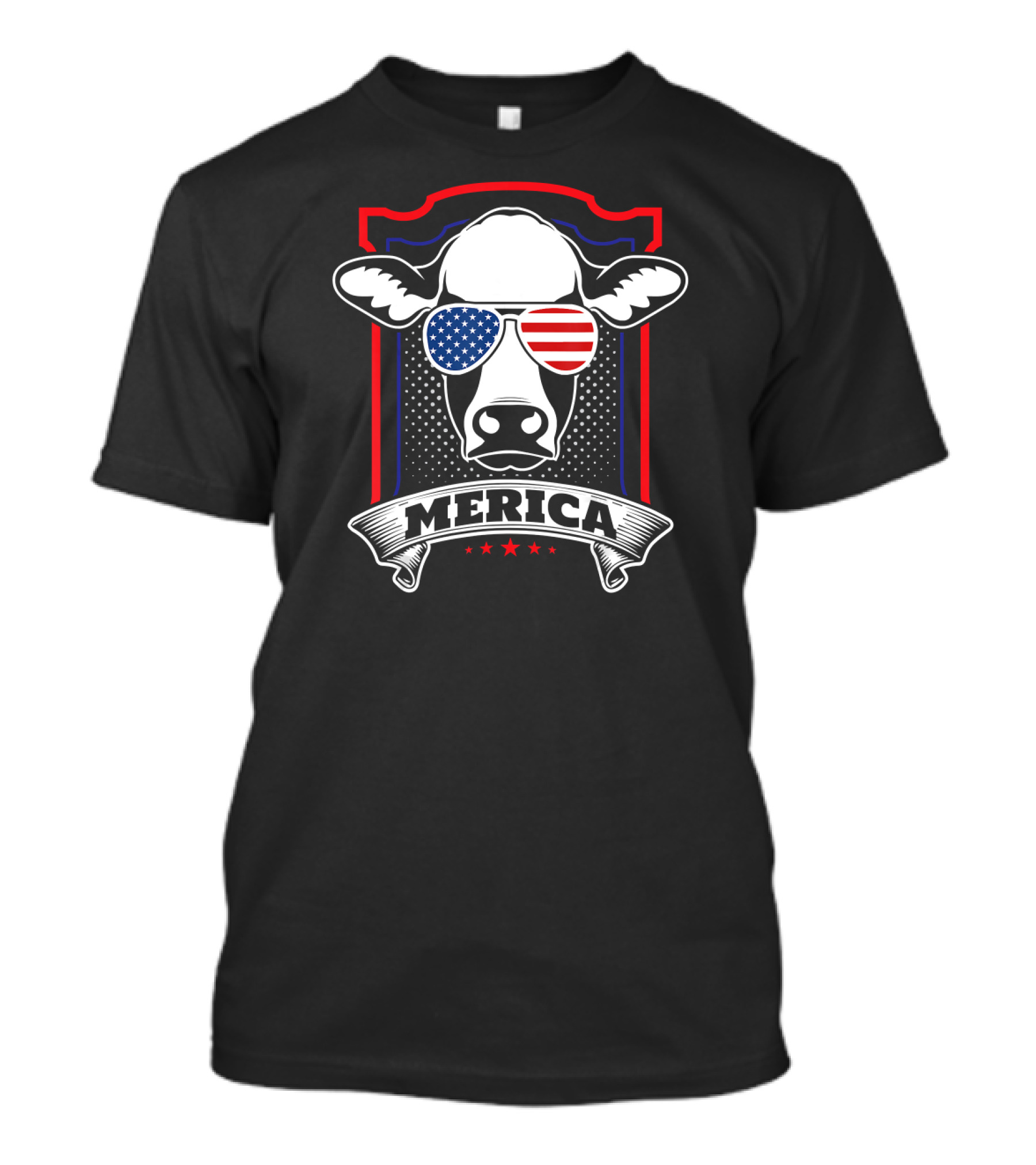 Memorial Day Patriotic Cow Rancher Merica USA T-Shirt