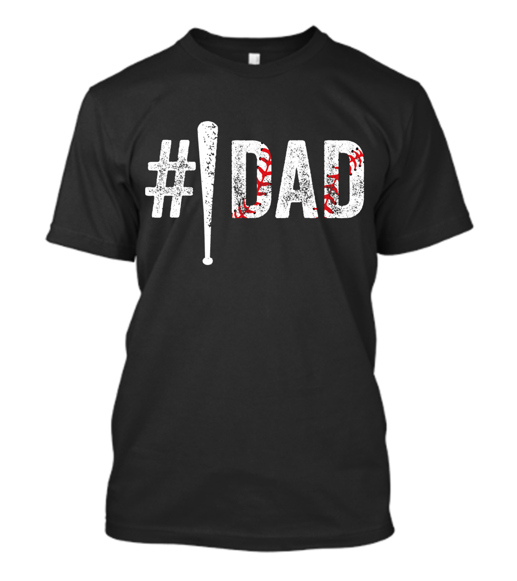 Dad Baseball Bat Number One Daddy T-Shirt
