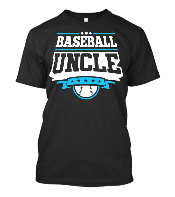 Baseball Uncle Mens Sports Fan Tee With Baseball Icon And Stars T-Shirt