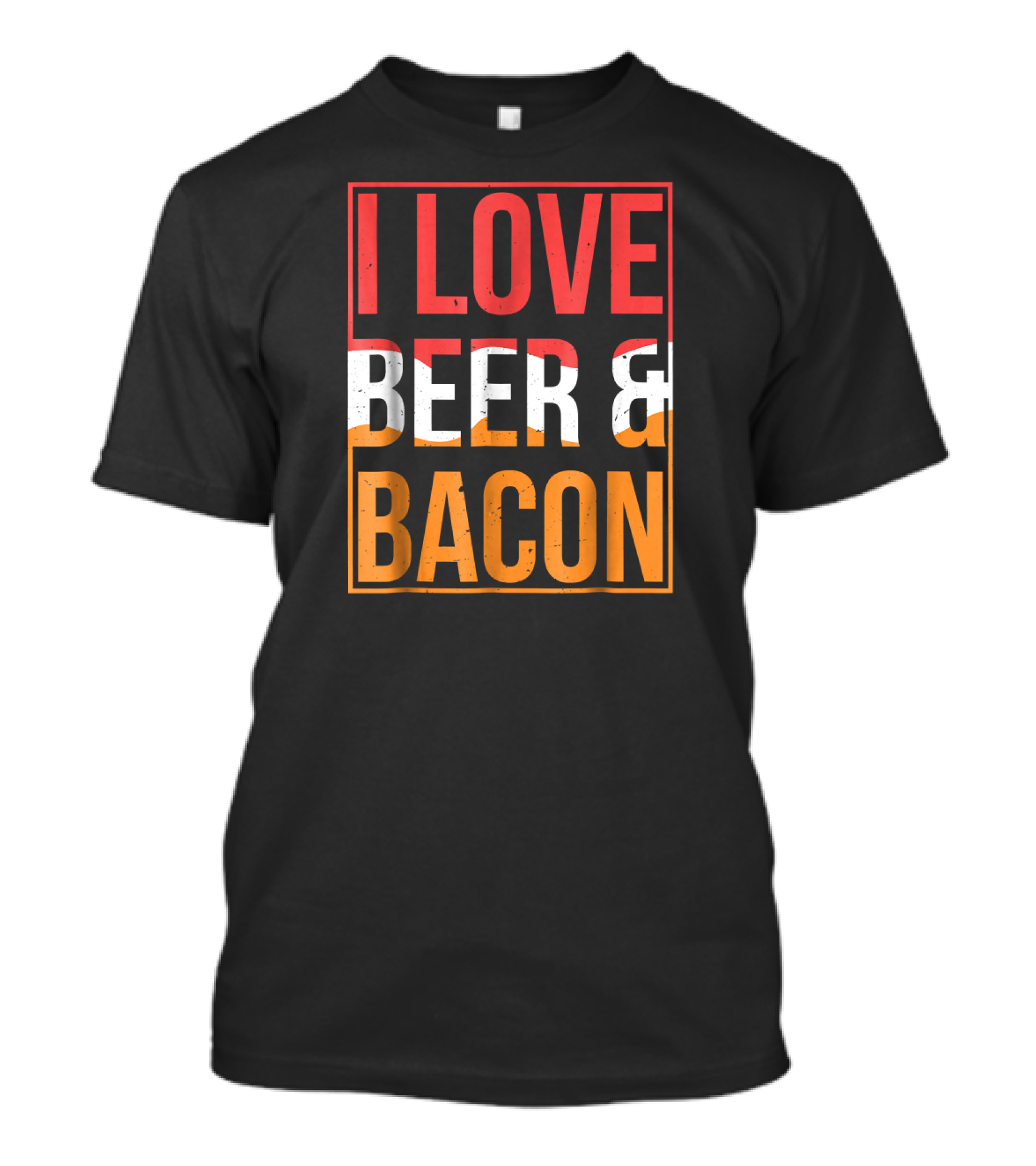 I Love Beer Bacon Mens Cooking Mea T-Shirt