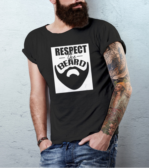 Mens Respect The Beard Uncle Grandpa T-Shirt