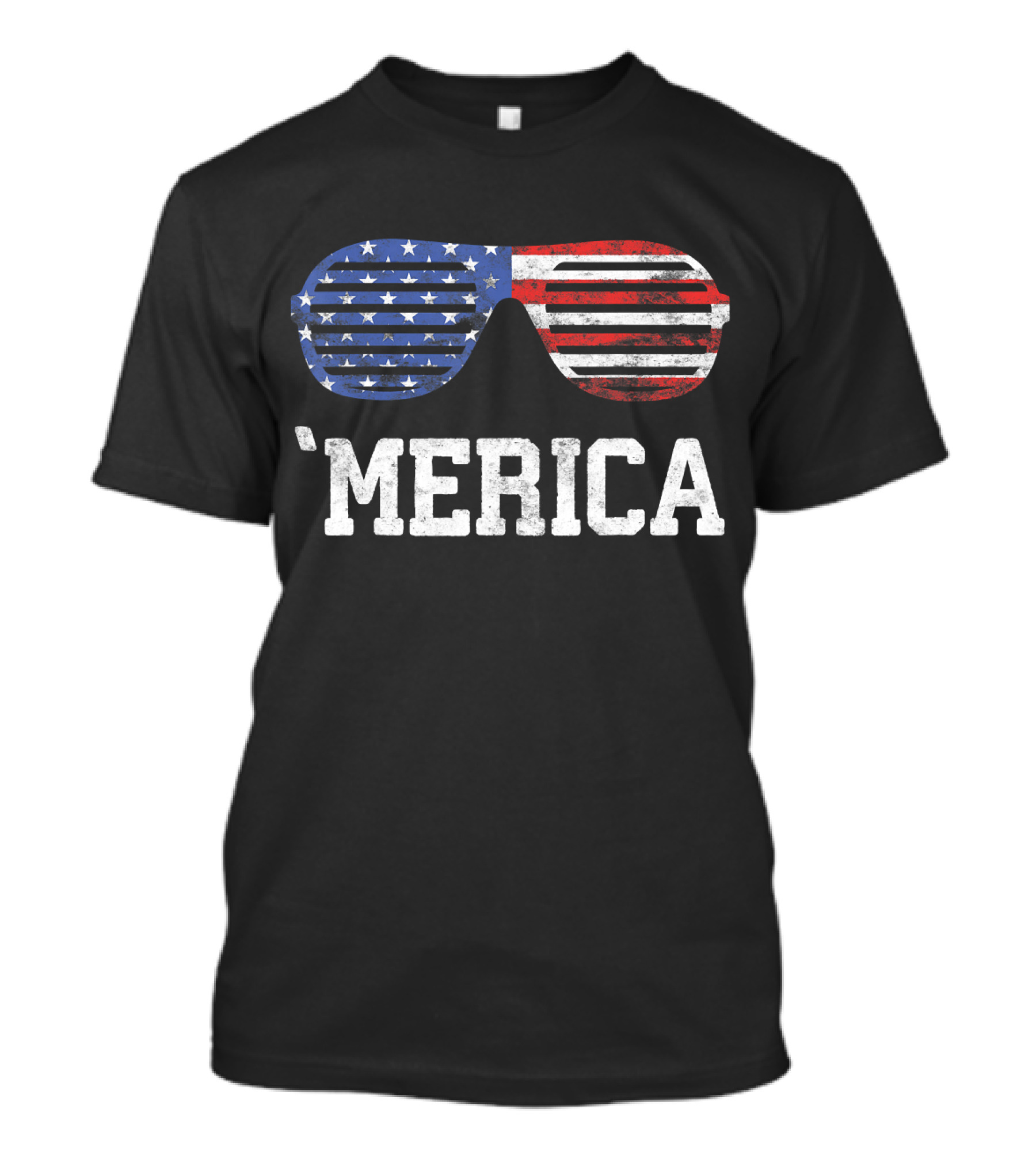 'Merica American Flag Sunglasses Patriotic T-Shirt