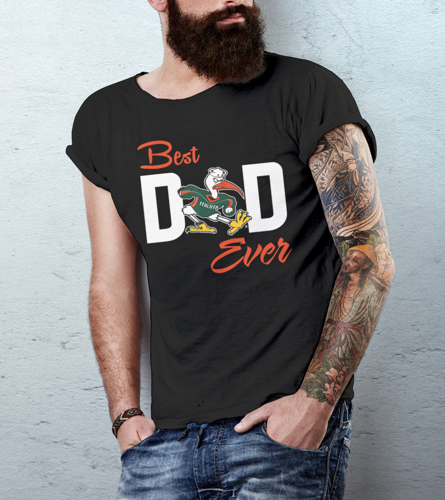 Best Dad Ever Miami Hurricanes T-Shirt