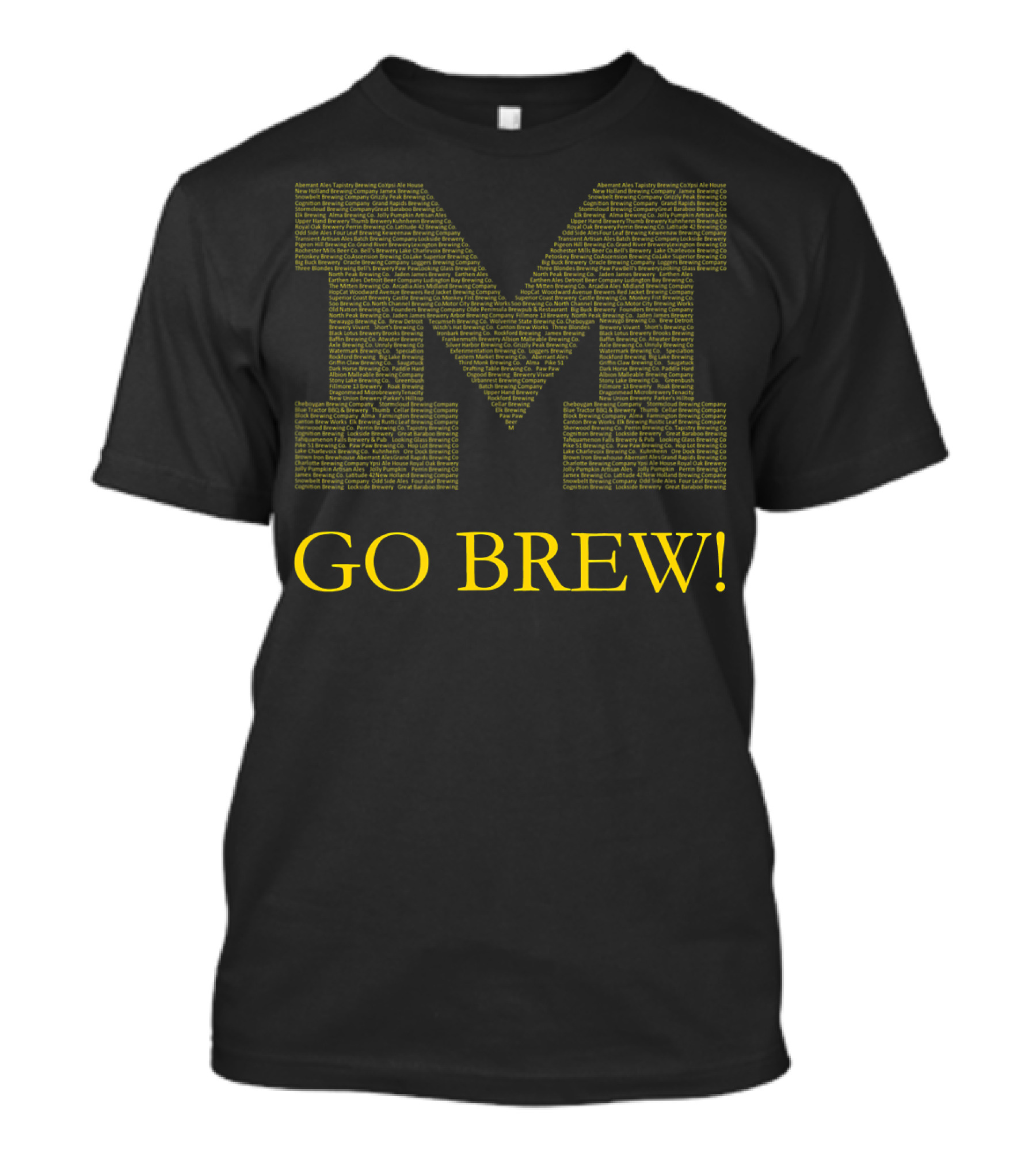Michigan Craft Beer Brewers M Go Brew T-Shirt