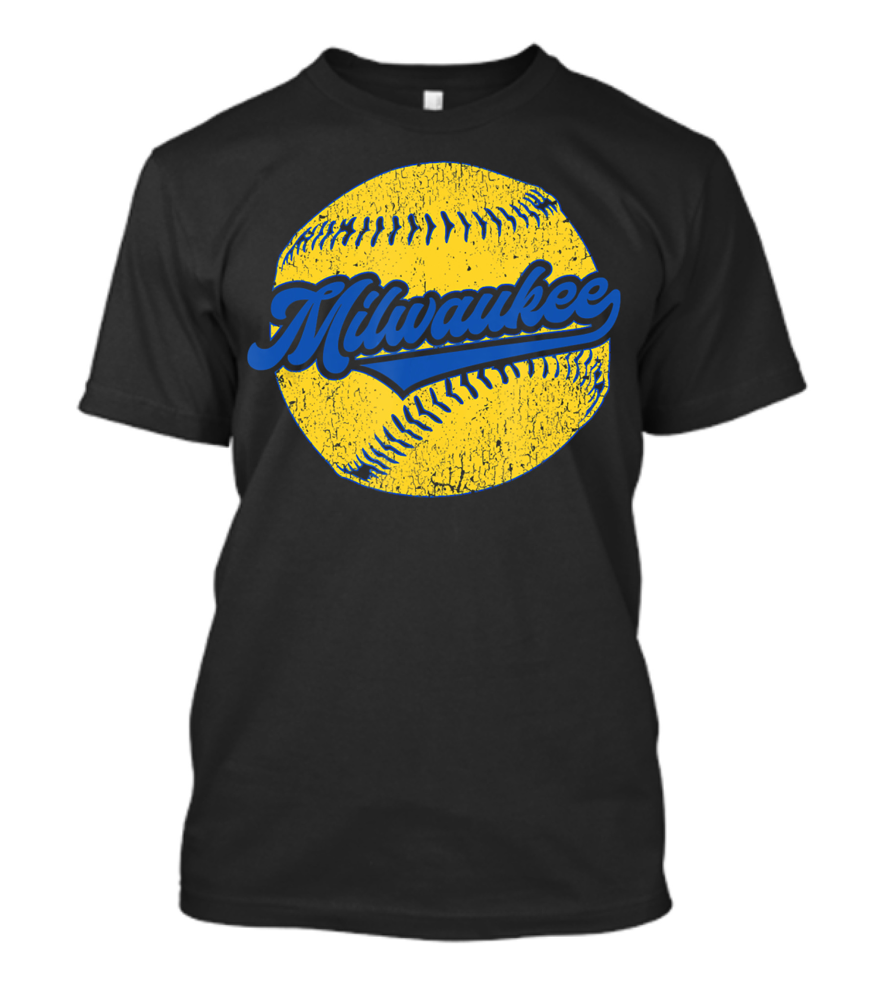 Milwaukee Baseball Vintage Brewer Classic Yellow Ball T-Shirt