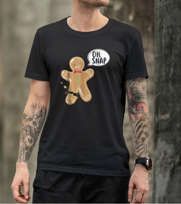 Oh Snap Broken Gingerbread Cookie Man T-Shirt