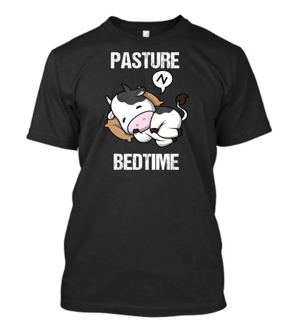 PASTURE BEDTIME CUTE COW TOP SLEEPING COW IMAGE T-Shirt