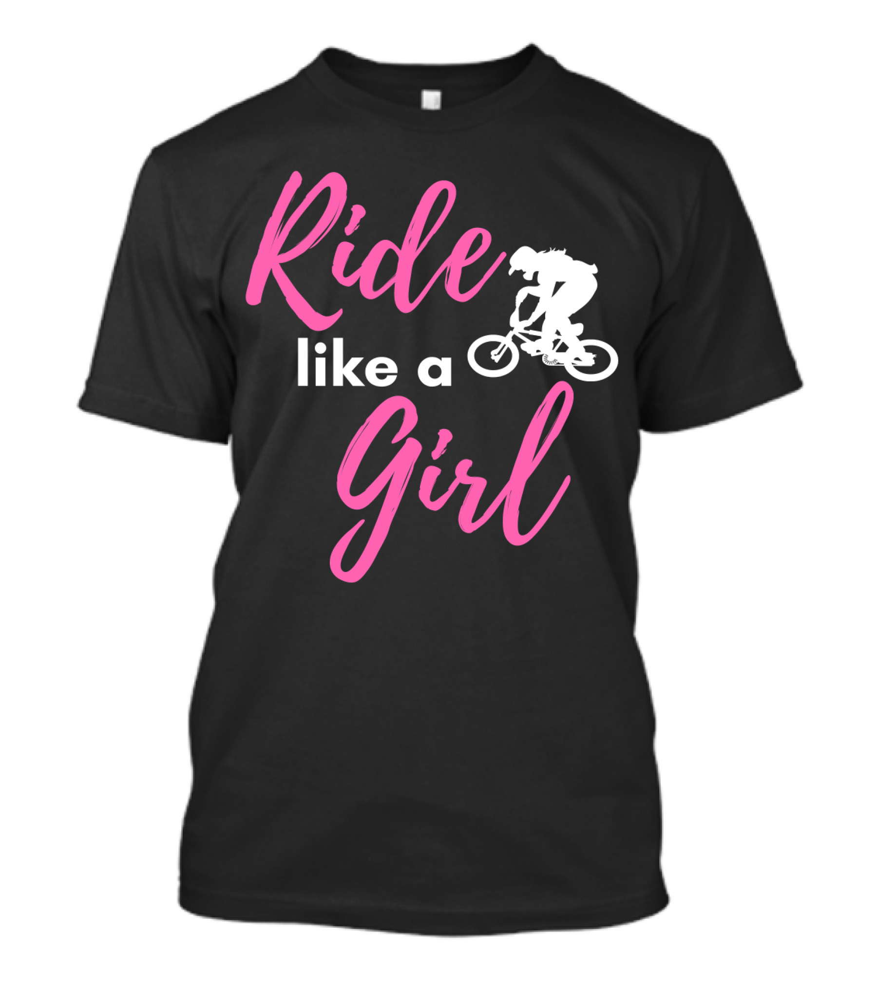 Ride Like A Girl BMX Bike SilhouetteBold T-Shirt