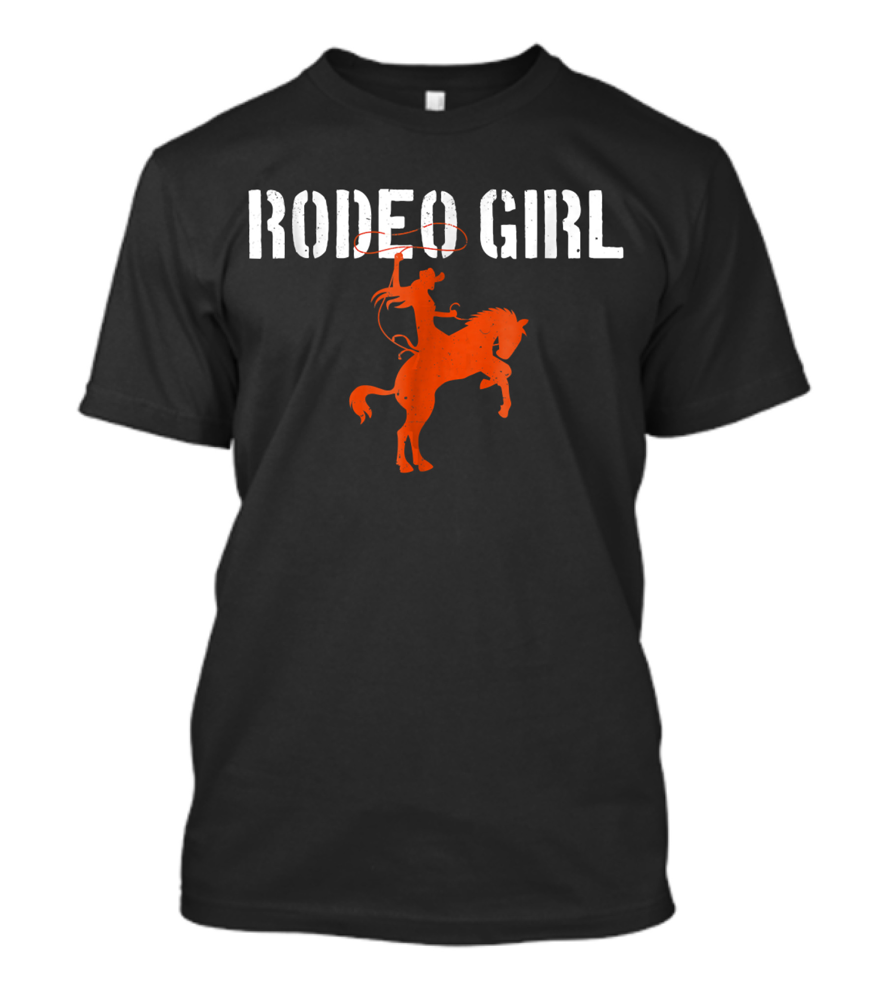 RODEO GIRL Cowgirl On Horseback With Lasso T-Shirt