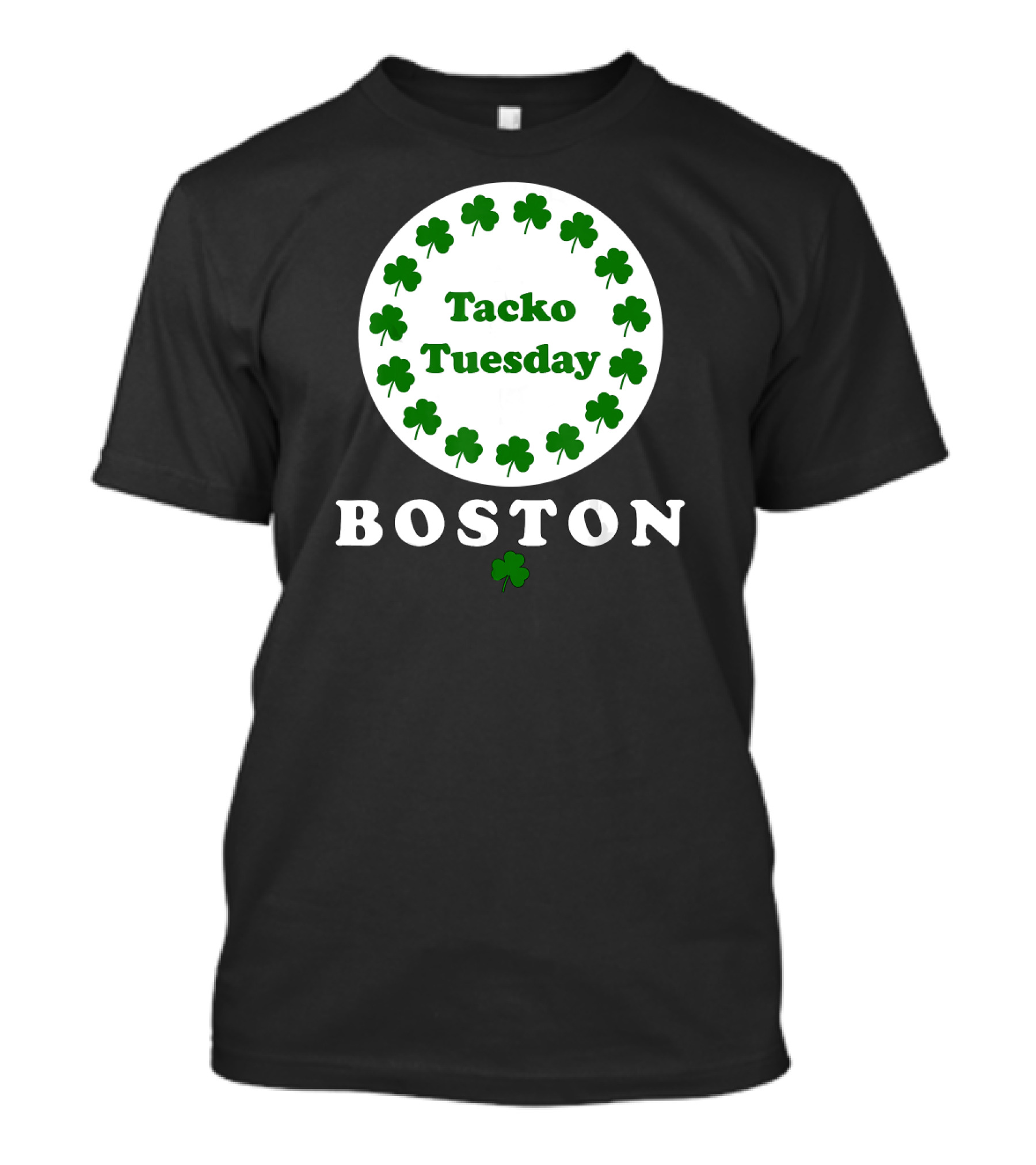 Tacko Tuesday Boston Shamrock Circle T-Shirt