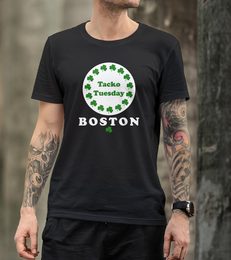 Tacko Tuesday Boston Shamrock Circle T-Shirt