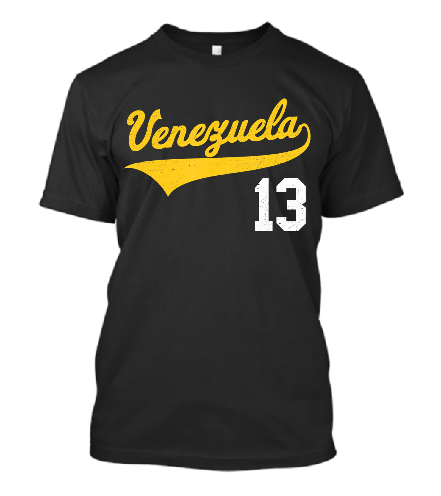 Venezuela Baseball Script Retro 13 T-Shirt