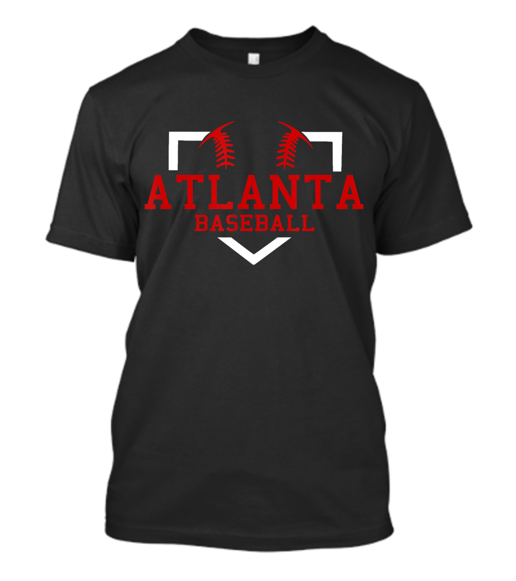 ATLANTA BASEBALL VINTAGE STYLE BASEBALL SEAMS T-Shirt