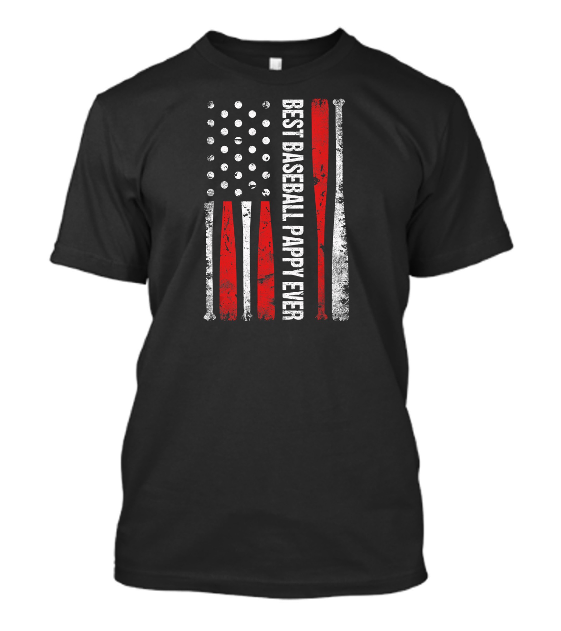Vintage Best Baseball Pappy Ever American Flag T-Shirt
