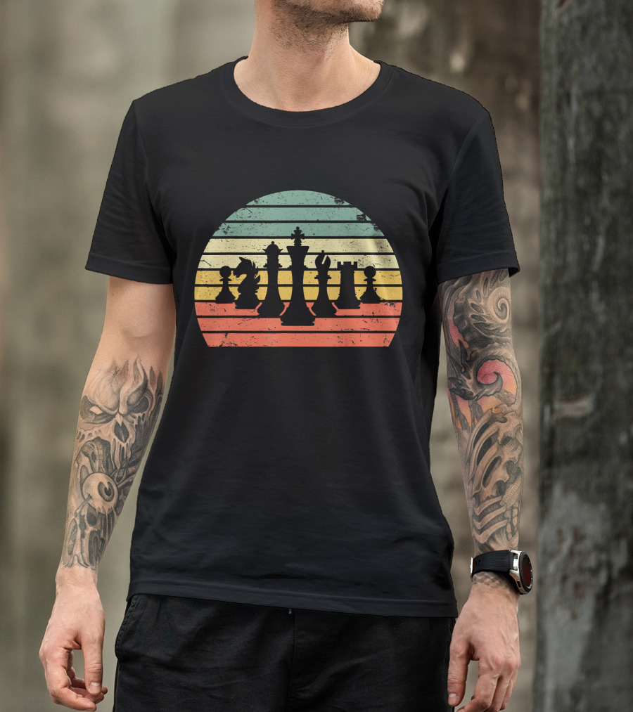 Vintage Chess Sunset T-Shirt