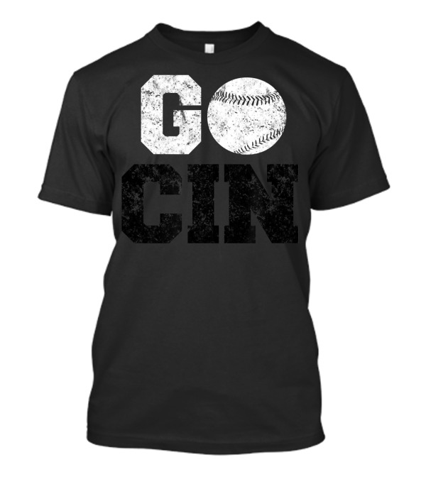 GO CIN Vintage Cincinnati Ohio Baseball City T-Shirt