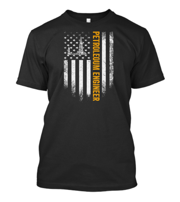 Vintage USA American Petroleum Engineer Flag T-Shirt