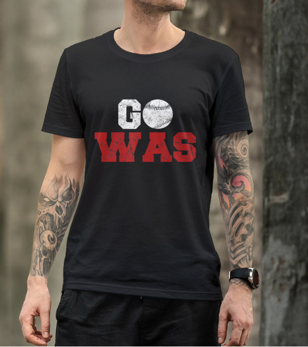 GO WAS Washington DC Vintage Baseball City T-Shirt