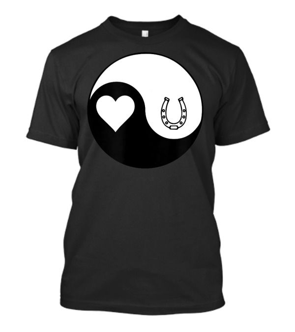 Buddhism Equestrian Rider Equine Heart Ying Horseshoe T-Shirt