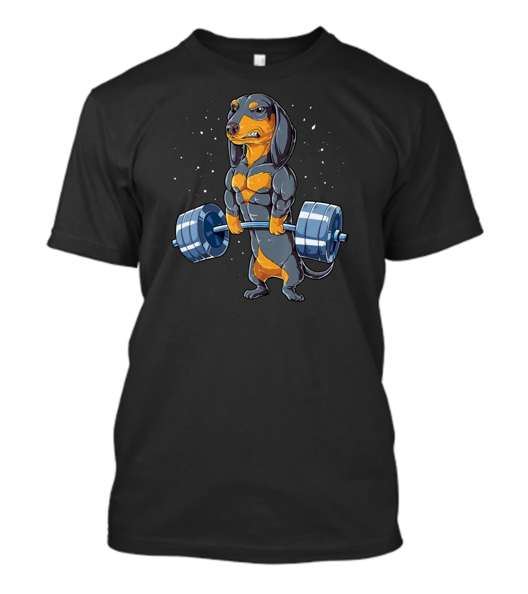 Dachshund Deadlift Weightlifting Funny Dog Fitness T-Shirt