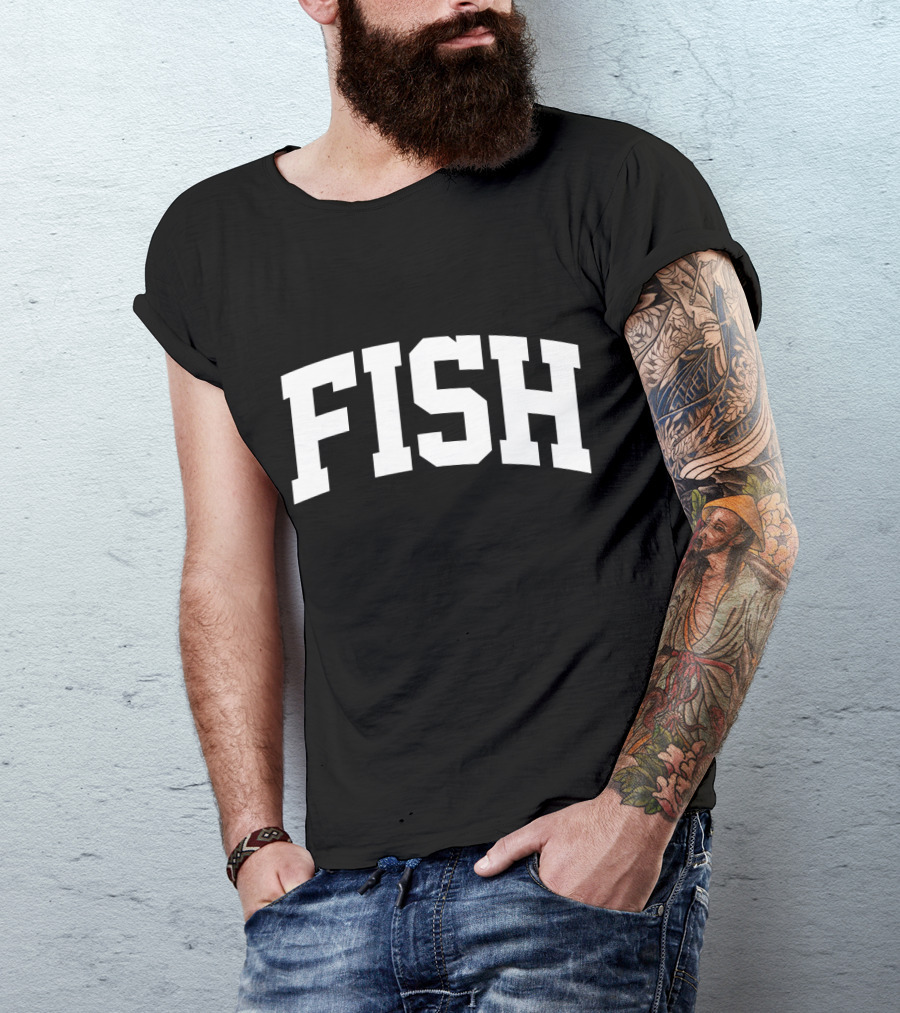 Fish Sports Arch College Style Classic T-Shirt