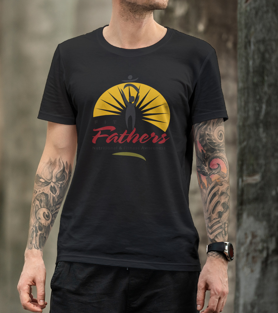 Fit Fathers Nutritional And Fitness Awareness Sunburst Figure T-Shirt