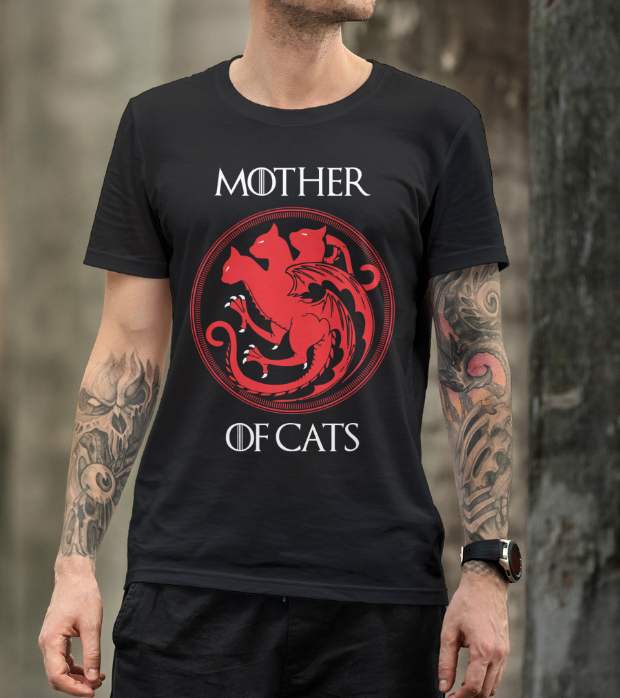 Mother Of Cats Game Of Thrones Parody Targaryen Sigil T-Shirt