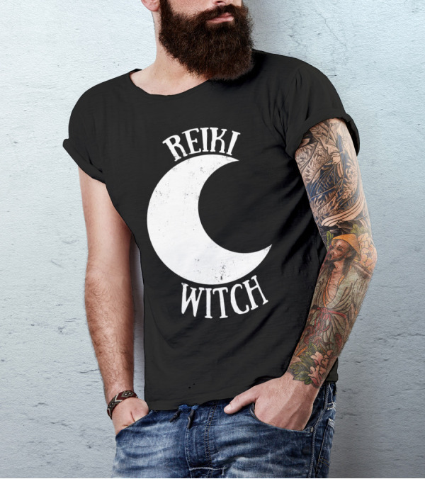 Reiki Witch Moon Crescent T-Shirt