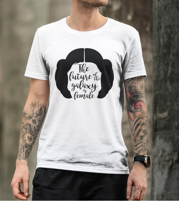 The Future Of The Galaxy Is Female Rebel Princess Leia Hair T-Shirt