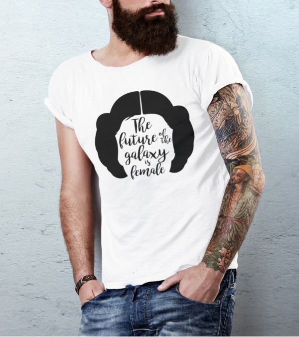 The Future Of The Galaxy Is Female Rebel Princess Leia Hair T-Shirt