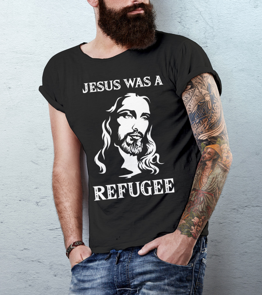 Jesus Was A Refugee Face Of Christ T-Shirt