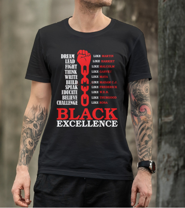 DREAM LEAD FIGHT THINK BLACK EXCELLENCE LIKE MARTIN LIKE ROSA T-Shirt