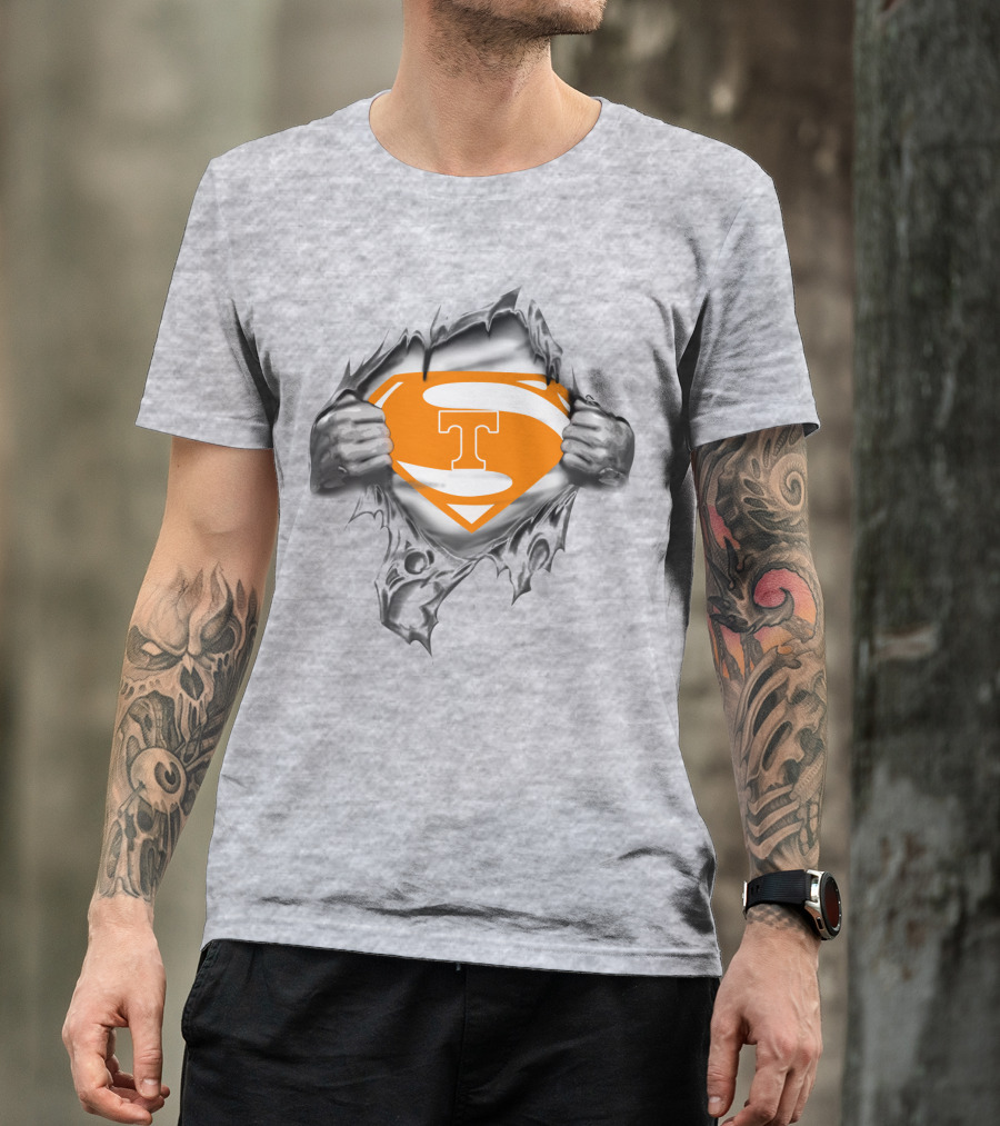 Tennessee Super T Logo Ripped Superman T-Shirt