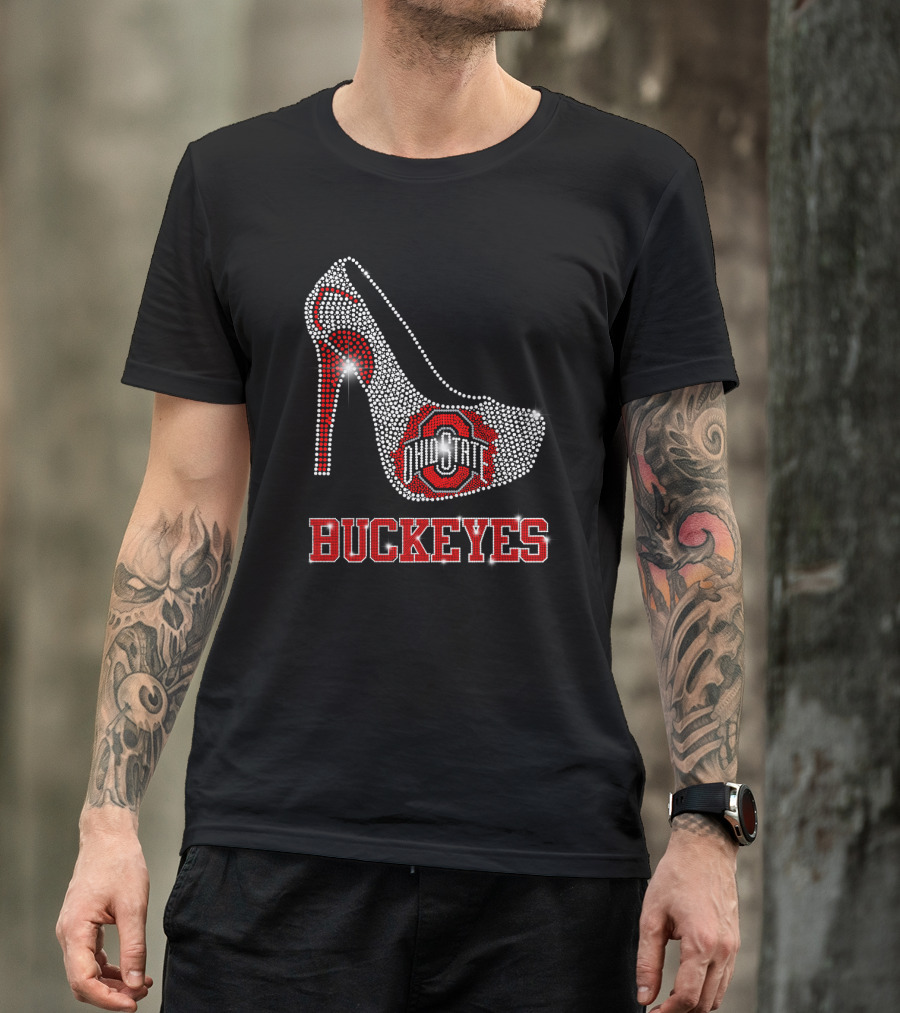 Ohio State Buckeyes Rhinestone High Heel T-Shirt