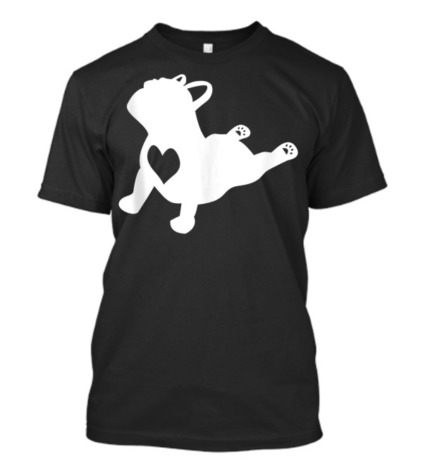 French Bulldog Yoga Pose Heart Frenchie Love T-Shirt