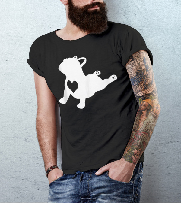 French Bulldog Yoga Pose Heart Frenchie Love T-Shirt