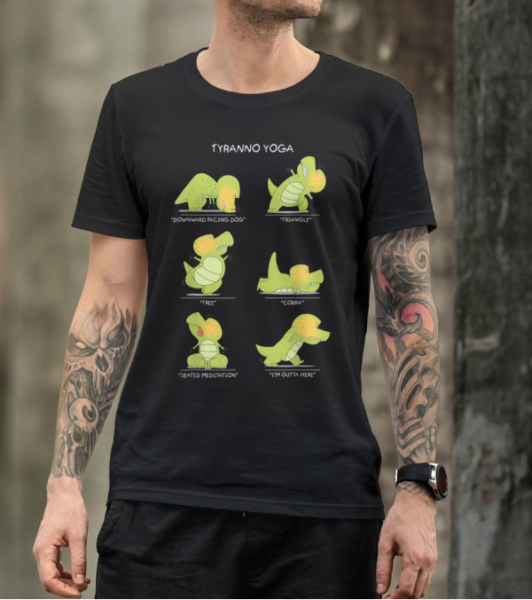 Tyranno Yoga Funny Trex Dinosaur Poses Perfect Present T-Shirt