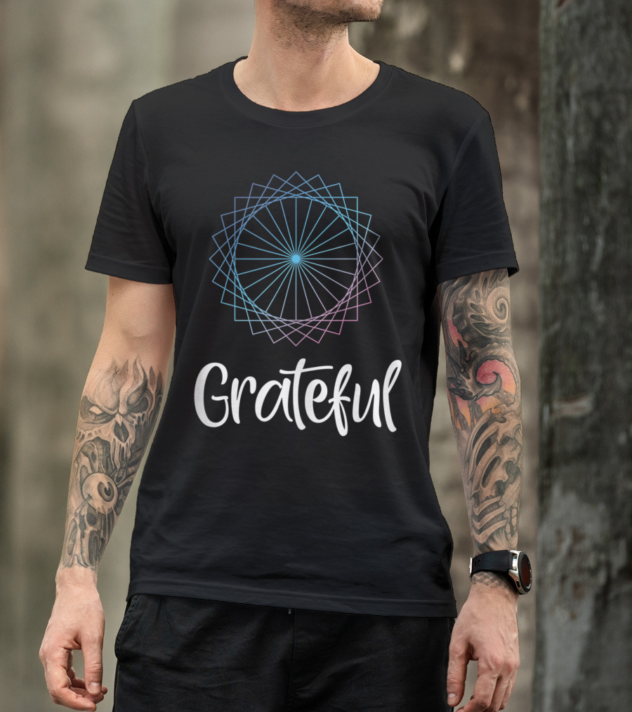 Grateful Mandala Gratitude Spirituality Meditation T-Shirt