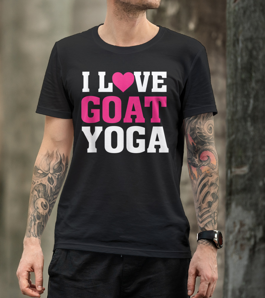 I Love Heart Goat Yoga T-Shirt