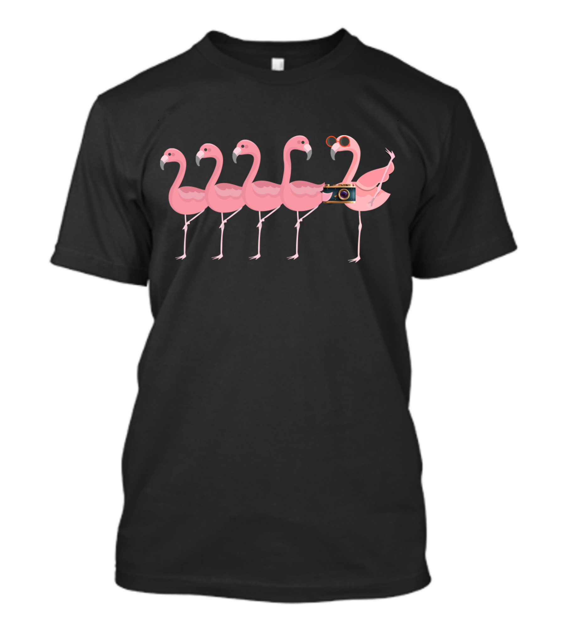Flamingo With Camera And Sunglasses T-Shirt