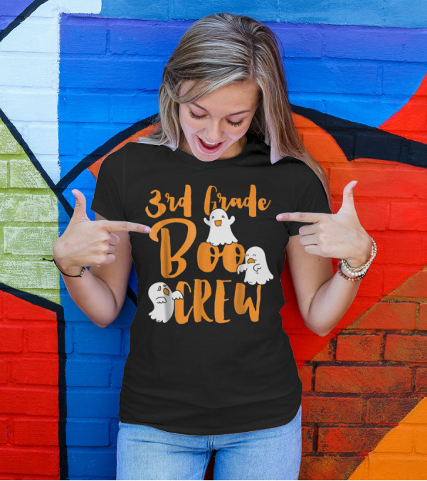 3rd Grade Boo Crew Ghosts Halloween T-Shirt