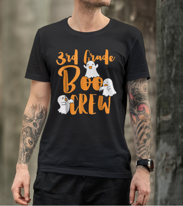 3rd Grade Boo Crew Ghosts Halloween T-Shirt