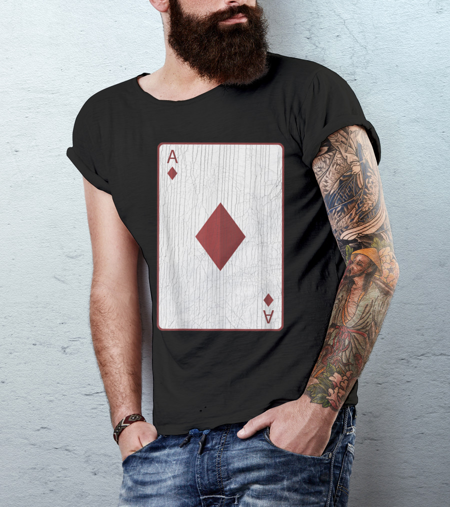 Ace Of Diamonds Card Halloween Costume Playing Deck T-Shirt
