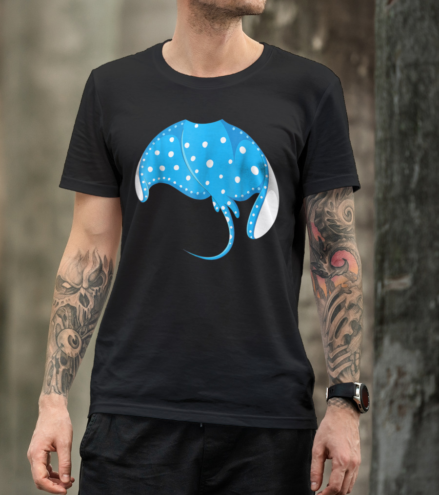 Blue Polka Dot Stingray Animal Cosplay T-Shirt
