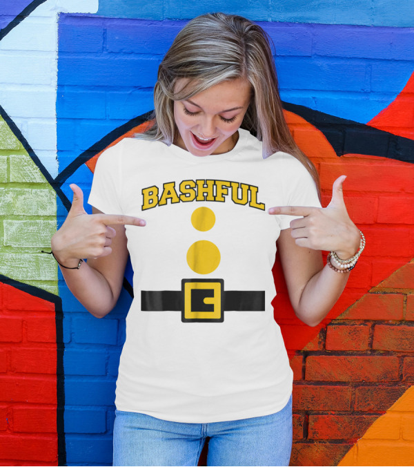 Bashful Dwarf Costume Belt And Buttons T-Shirt