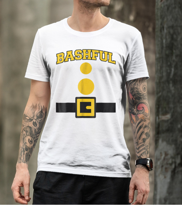 Bashful Dwarf Costume Belt And Buttons T-Shirt