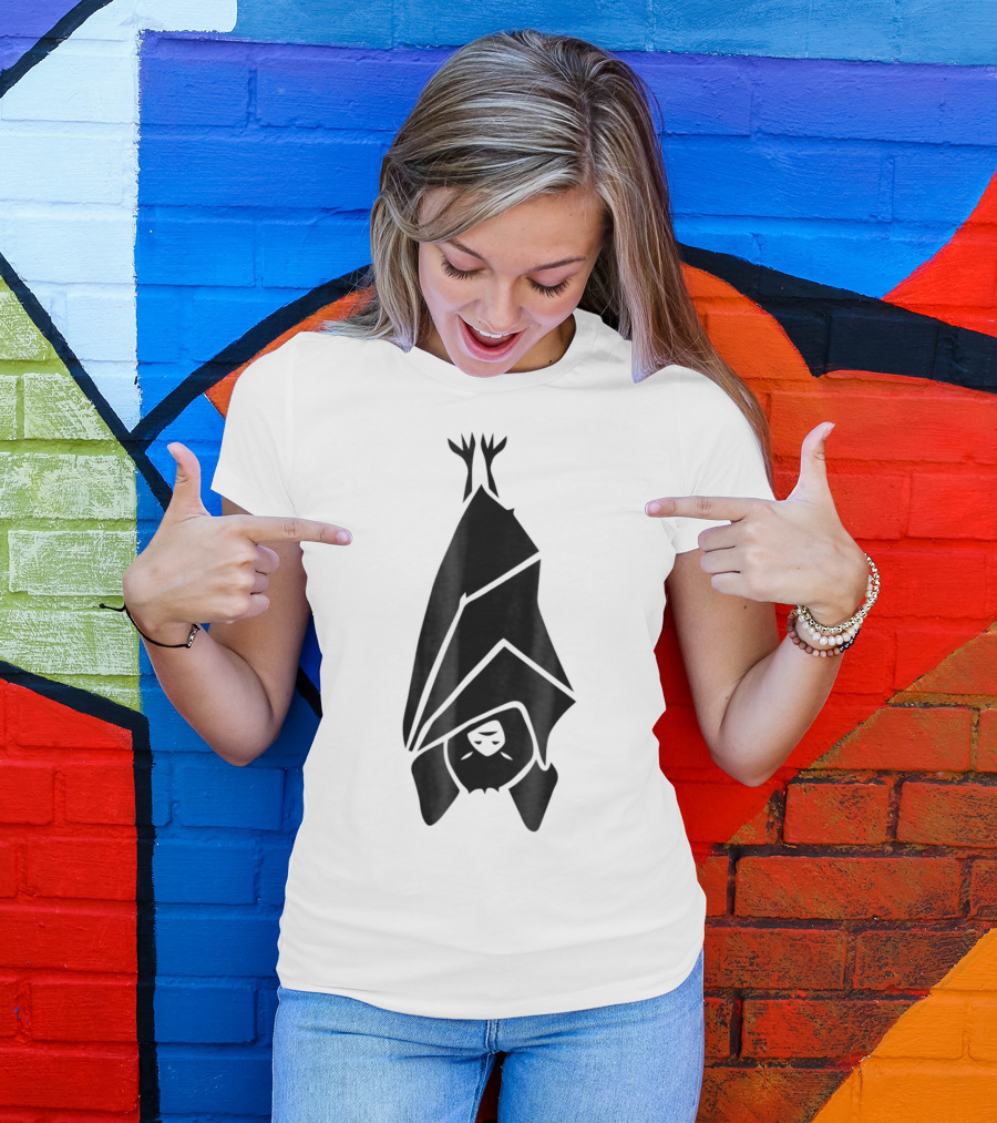 Bat Vampire Sleep Sleeper Wings Iconic Hanging T-Shirt